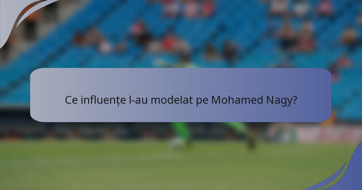 Ce influențe l-au modelat pe Mohamed Nagy?