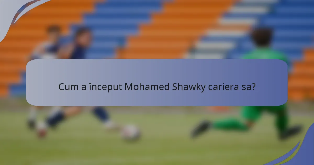 Cum a început Mohamed Shawky cariera sa?